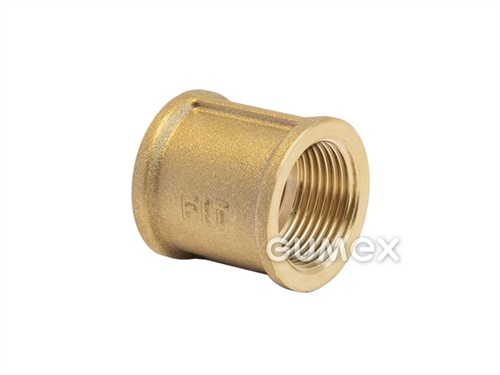 Skrutkovanie pre kvapaliny, vnútorný závit G 1/4" - vnútorný závit G 1/4", 10bar, -5°C/+100°C, mosadz